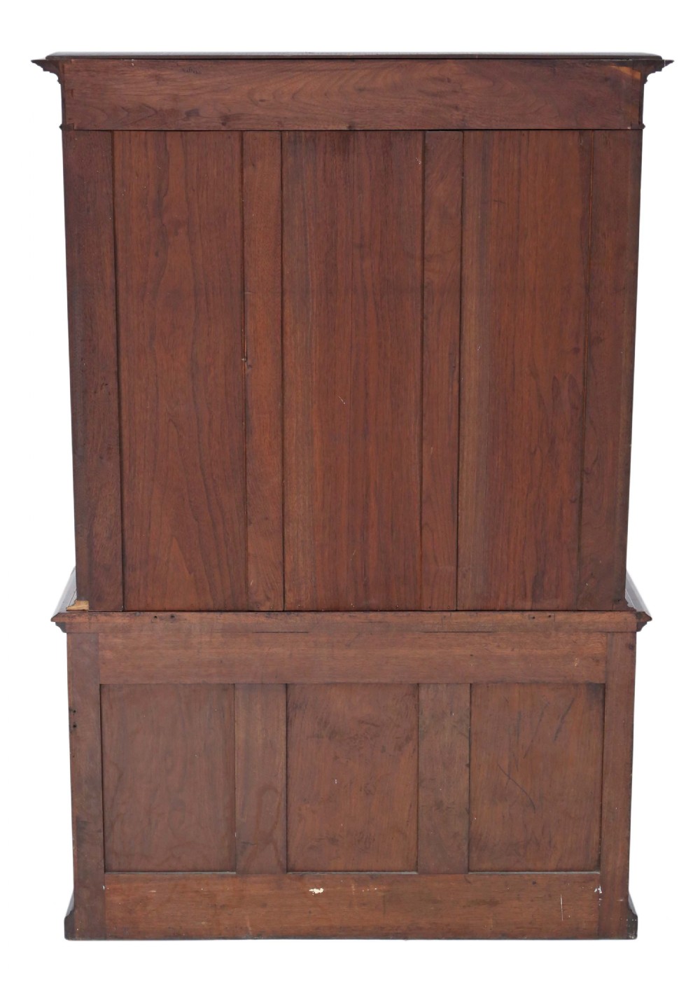 Victorian mahogany & walnut part glazed bookcase View VIII