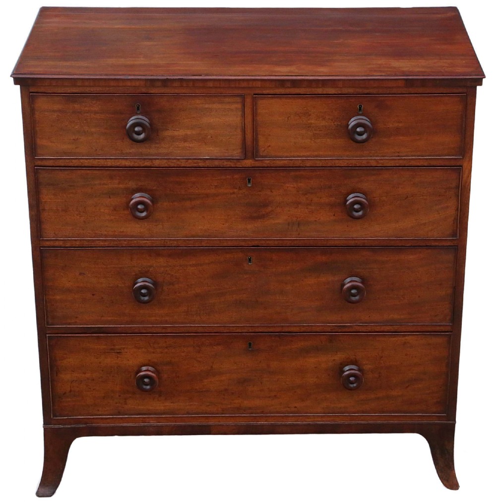 Regency mahogany chest of drawers