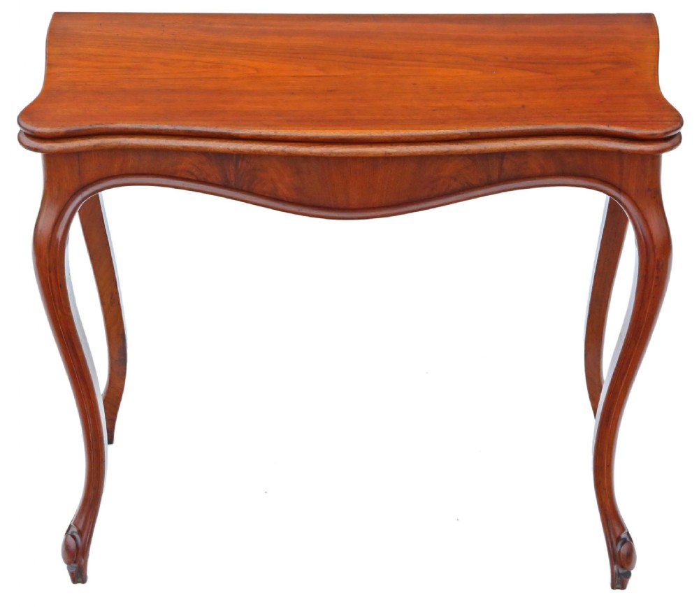 Victorian mahogany folding card table