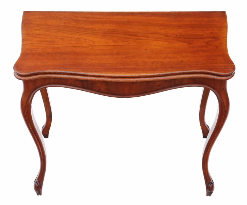 Victorian mahogany folding card table View III