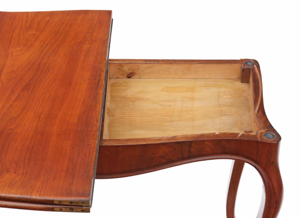 Victorian mahogany folding card table View IV
