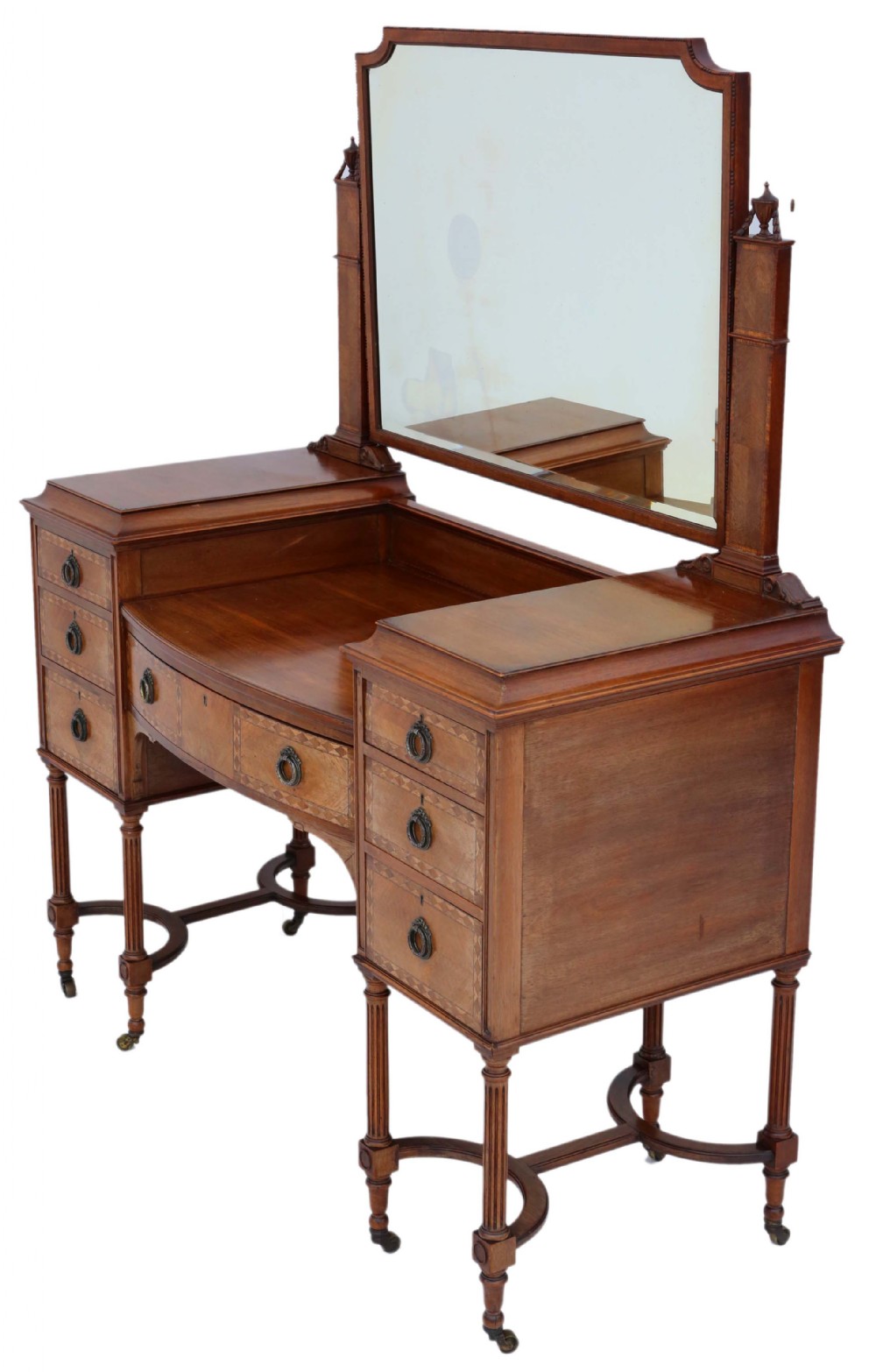 Edwardian inlaid rosewood dressing table