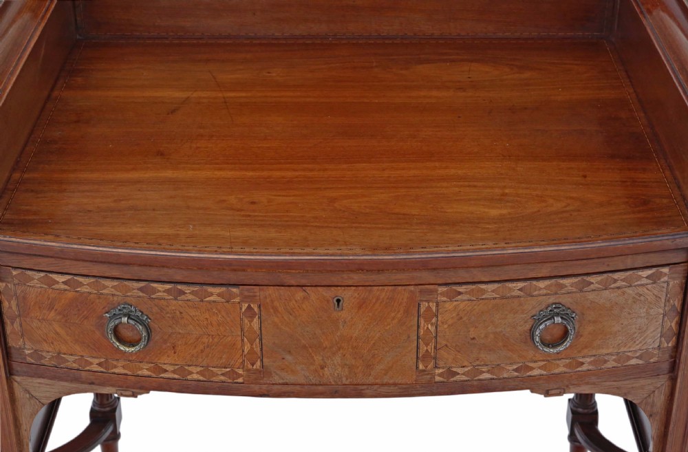 Edwardian inlaid rosewood dressing table View VI