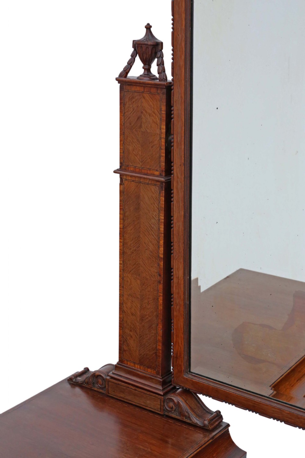 Edwardian inlaid rosewood dressing table View VIII