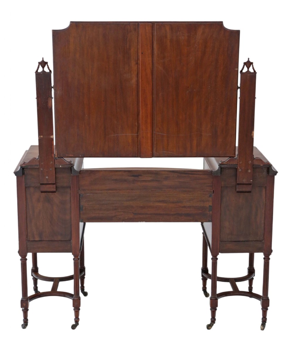 Edwardian inlaid rosewood dressing table View XI