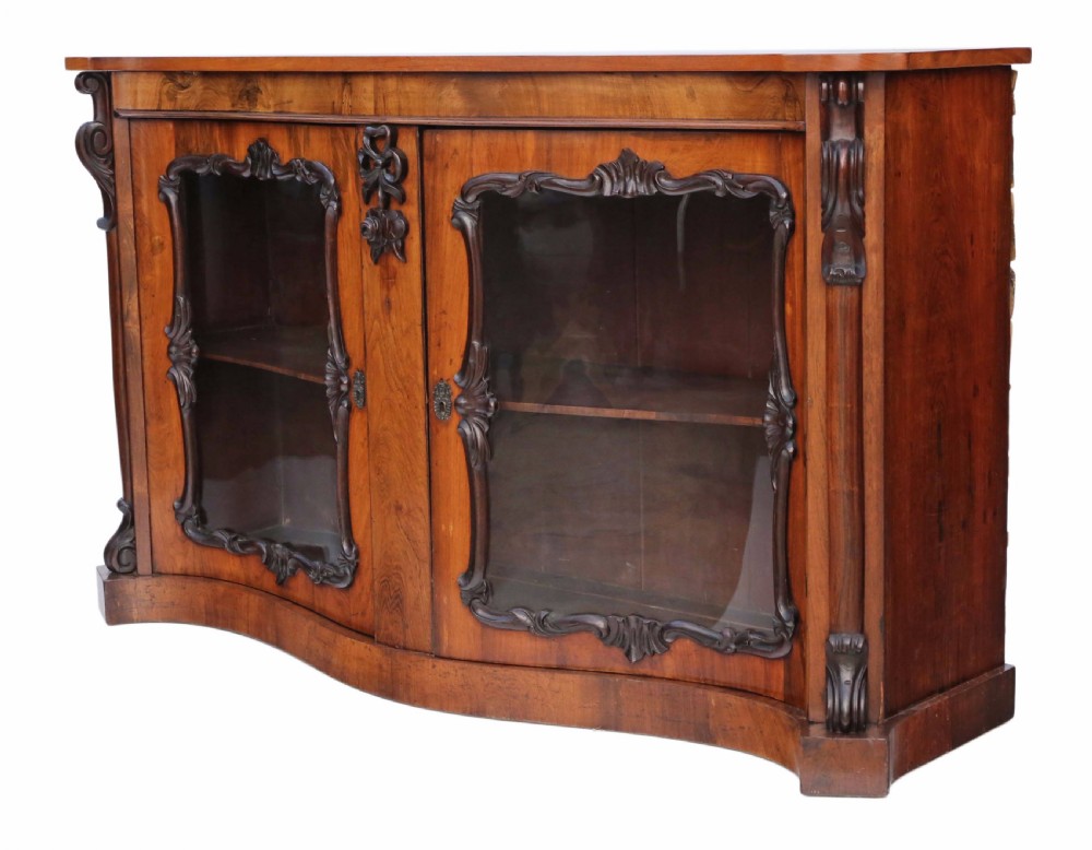 Victorian rosewood mahogany credenza sideboard View VII
