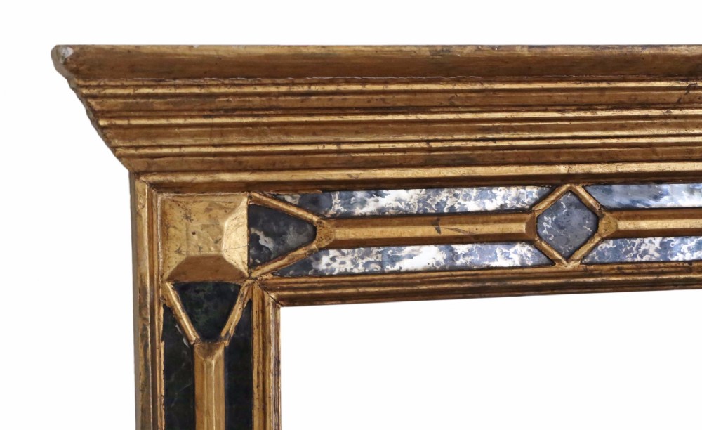 Victorian full length gilt hall wall mirror View II