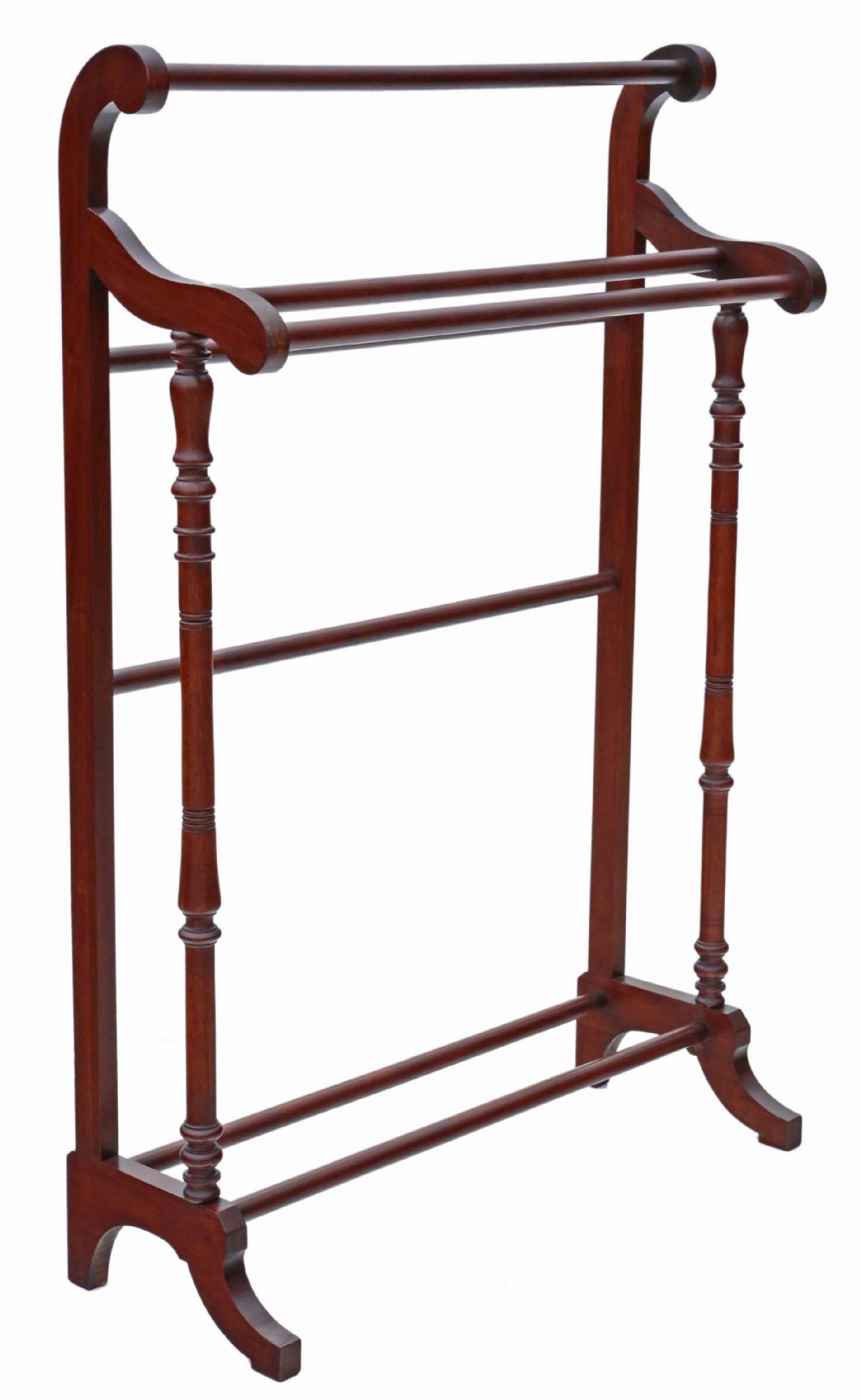 Victorian mahogany towel rail stand