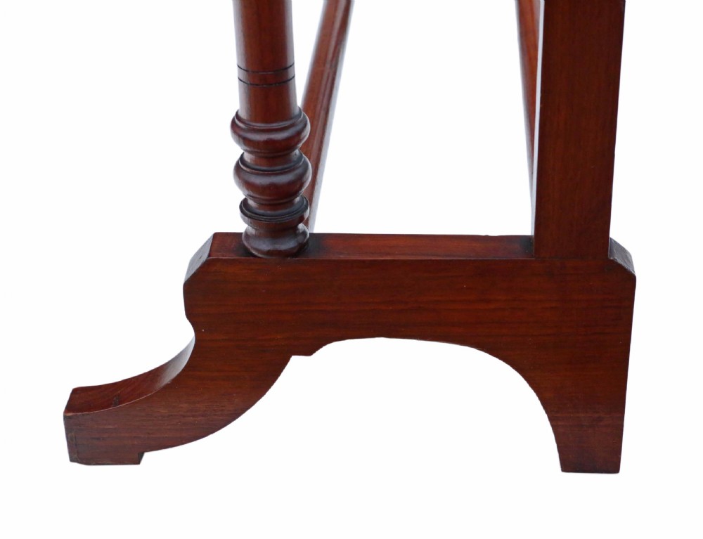 Victorian mahogany towel rail stand View V
