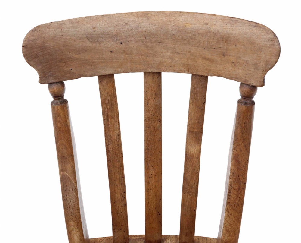 Matched set of 8 Victorian ash & elm kitchen chairs View VIII