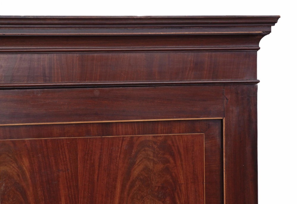 Regency mahogany secretaire linen press View II