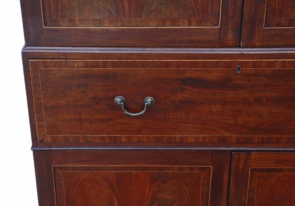 Regency mahogany secretaire linen press View IV