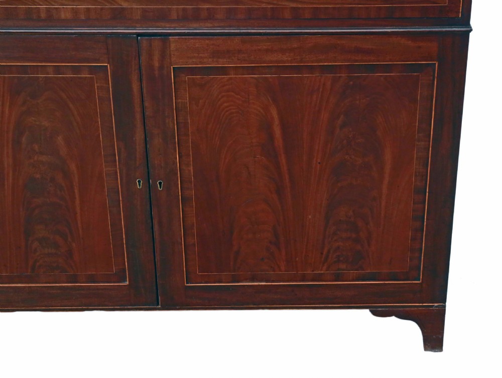 Regency mahogany secretaire linen press View V