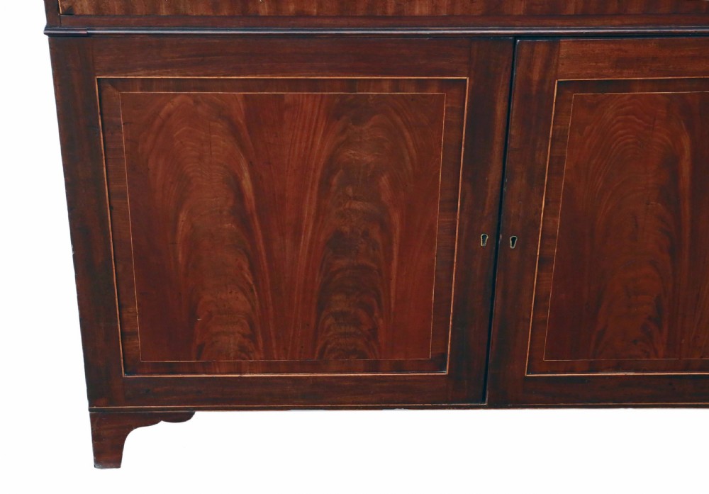Regency mahogany secretaire linen press View VI