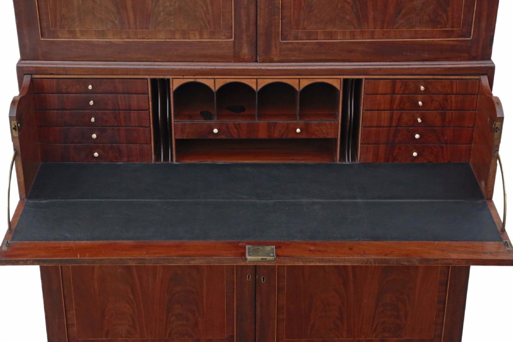 Regency mahogany secretaire linen press View VII