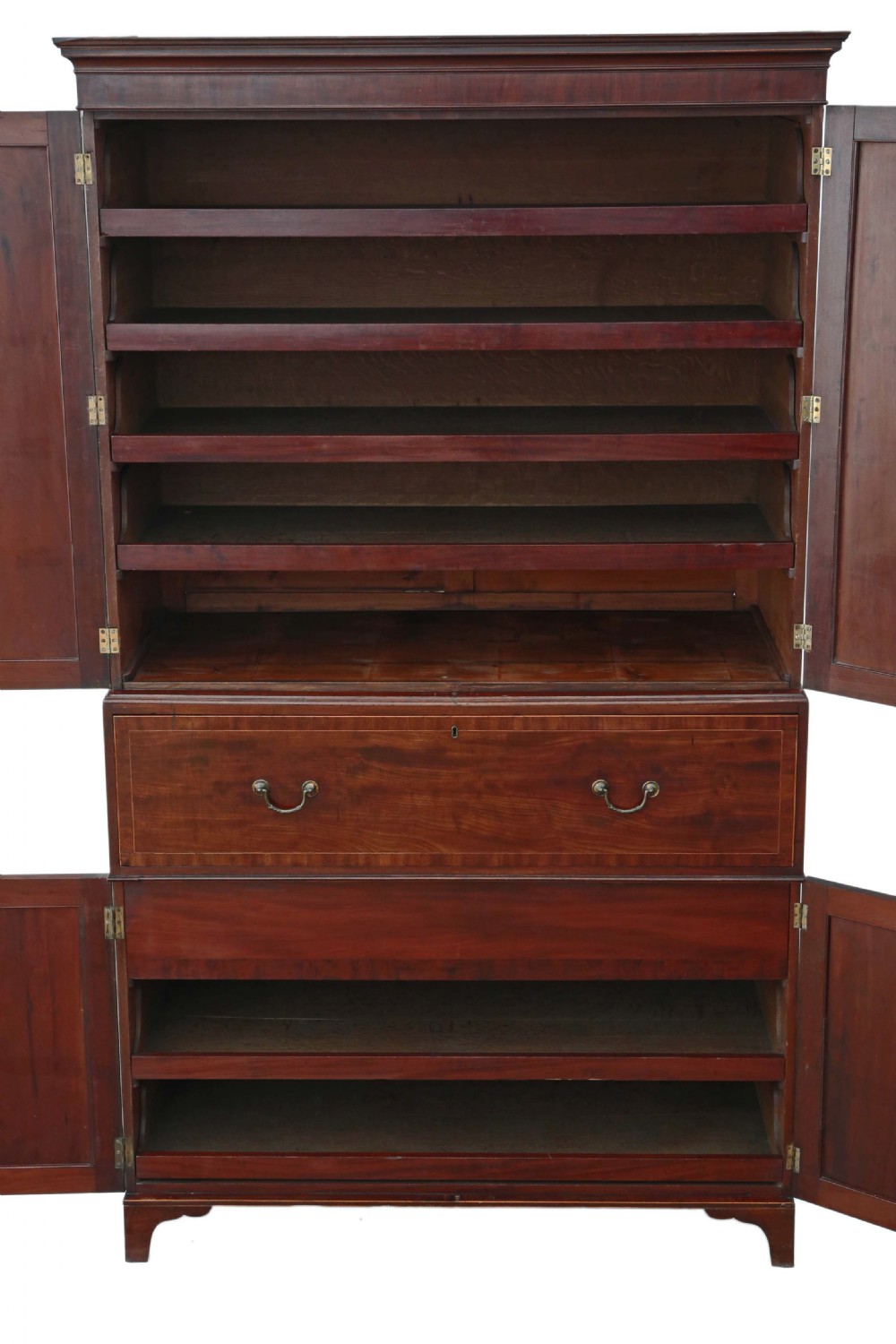 Regency mahogany secretaire linen press View VIII
