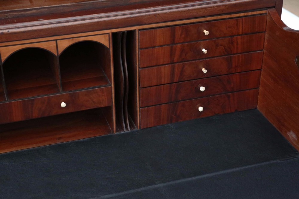 Regency mahogany secretaire linen press View X