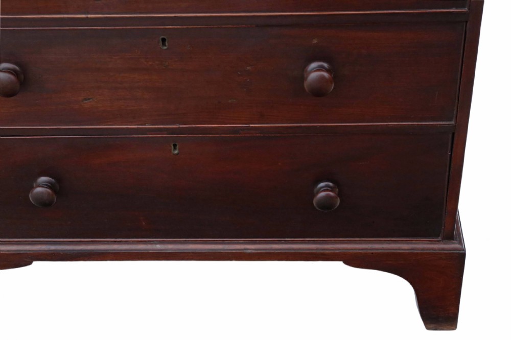 Georgian mahogany tallboy chest on chest of drawers View II