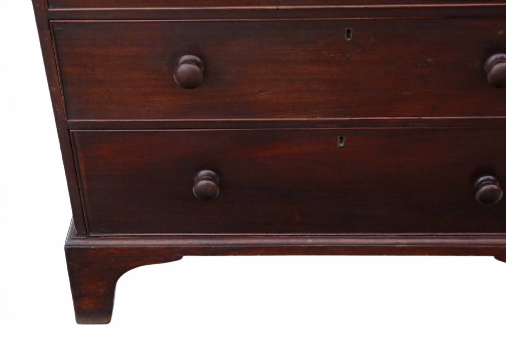 Georgian mahogany tallboy chest on chest of drawers View III