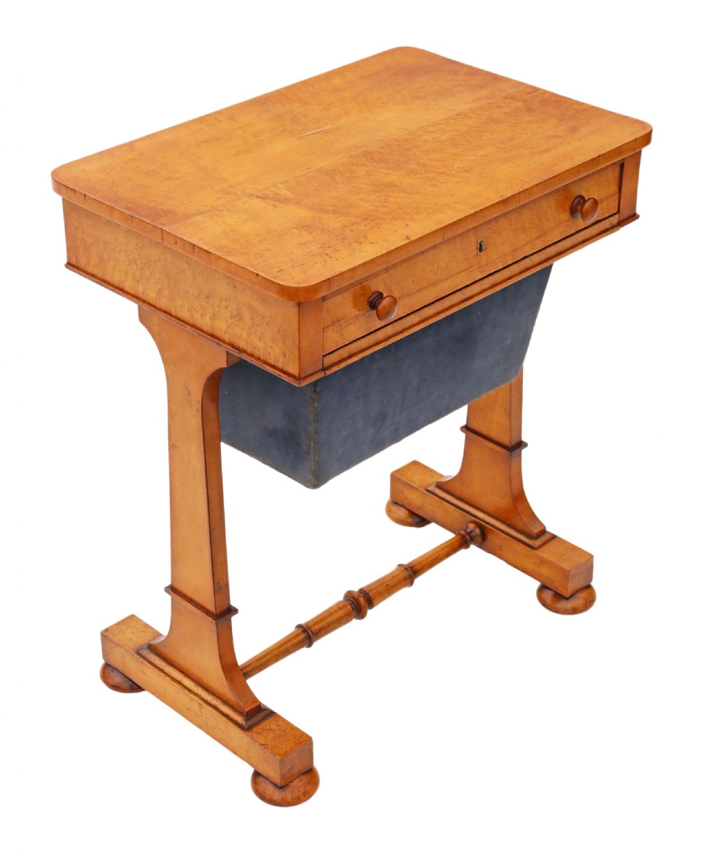 William IV C1835 birdseye maple work table View VI
