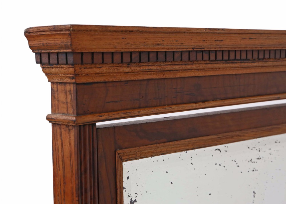 Victorian walnut and oak cheval mirror View IV