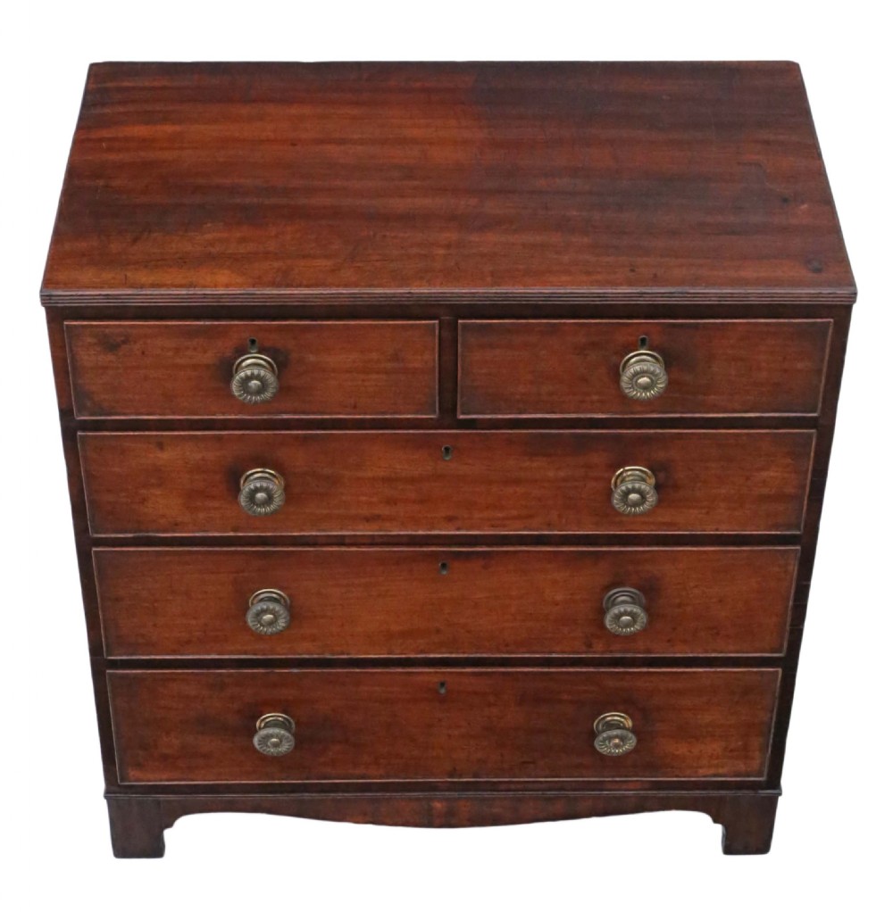 Georgian mahogany C1800 chest of drawers  View II