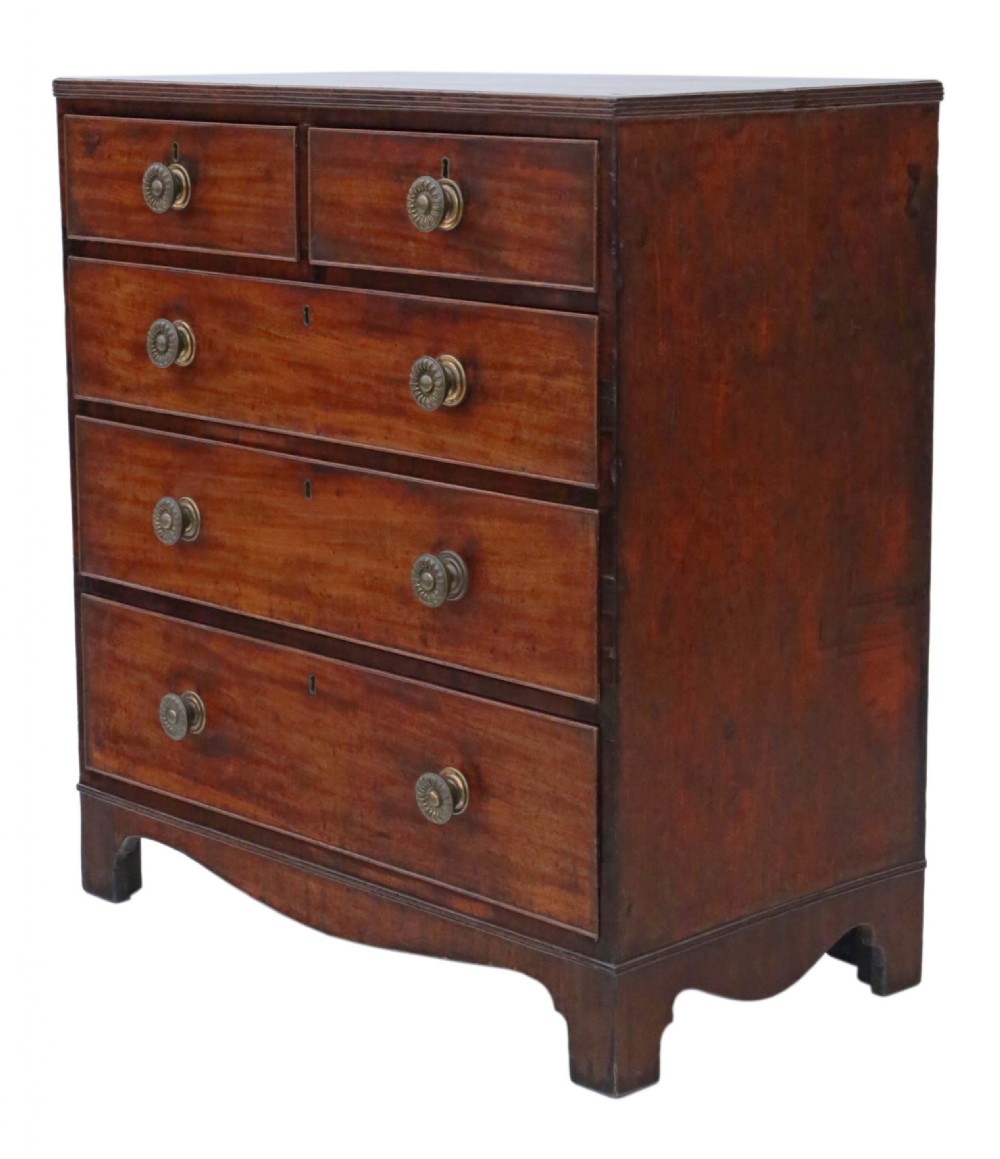 Georgian mahogany C1800 chest of drawers  View V