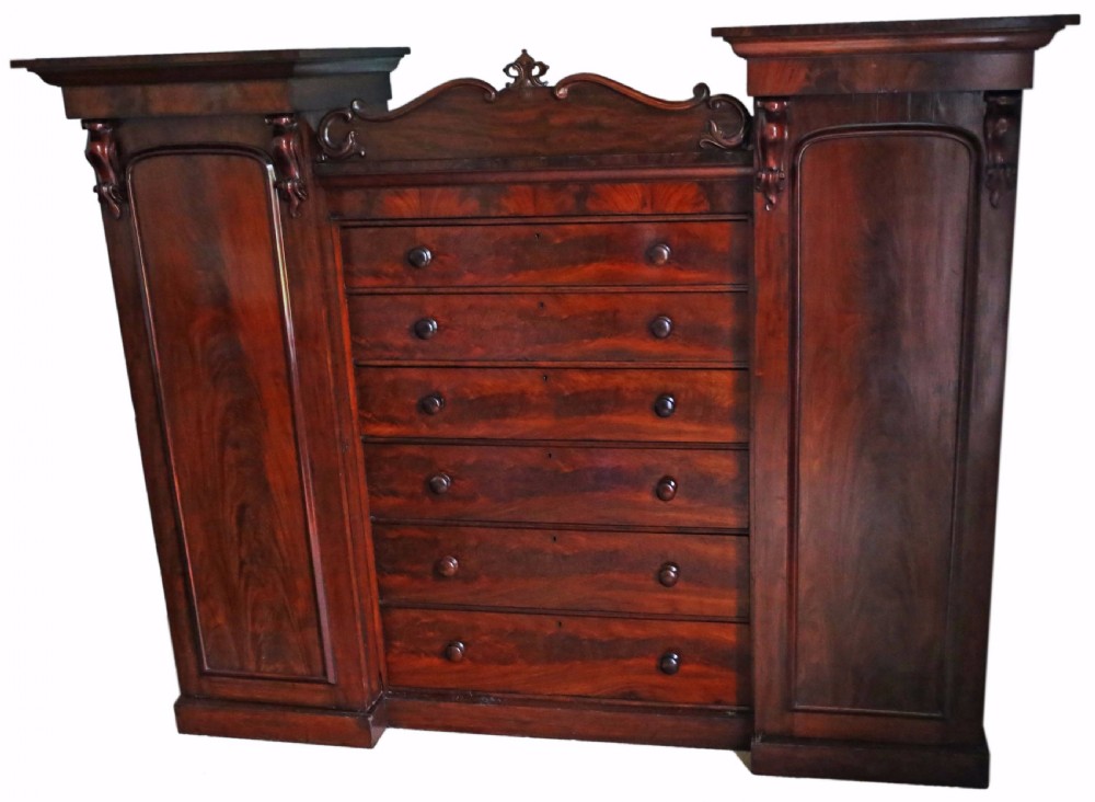 Victorian mahogany compactum wardrobe View II