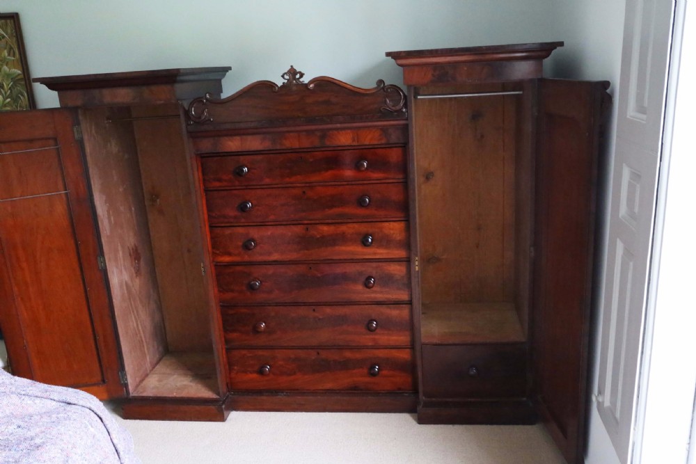 Victorian mahogany compactum wardrobe View III