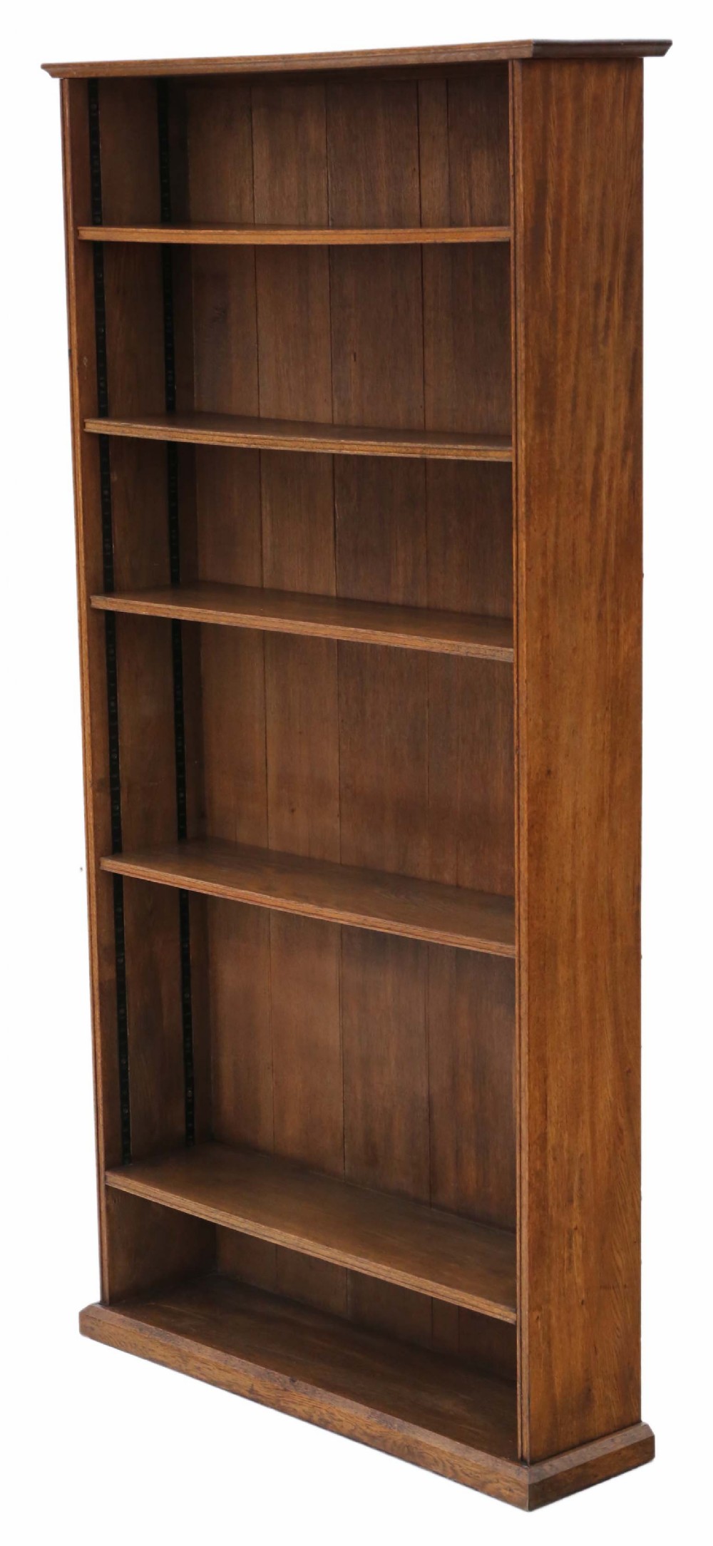 Large adjustable oak bookcase