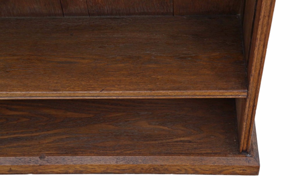 Large adjustable oak bookcase View V