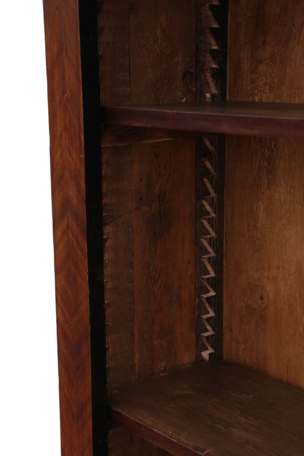 Victorian adjustable mahogany open bookcase View IV