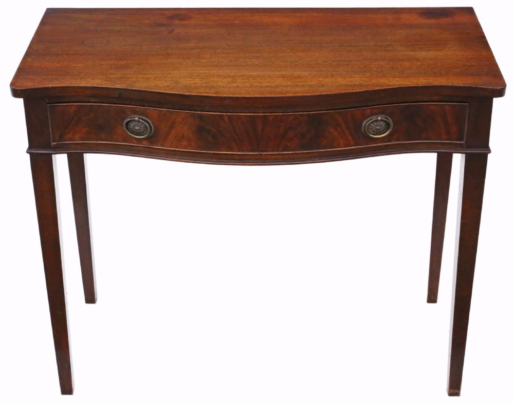 Serpentine mahogany desk