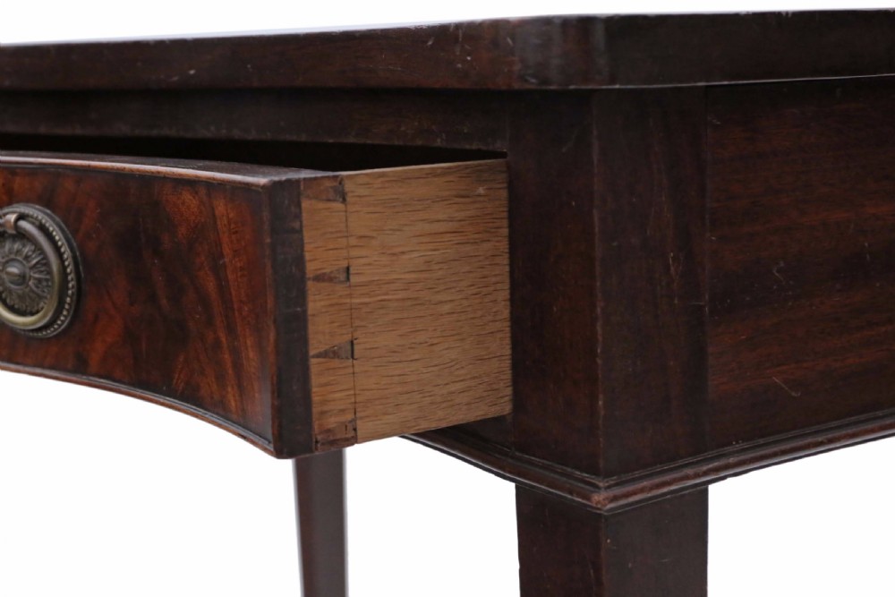 Serpentine mahogany desk View IV