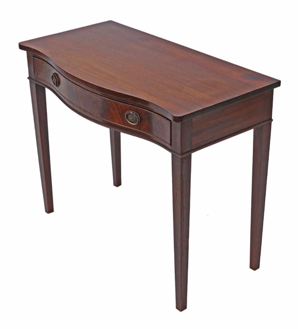 Serpentine mahogany desk View V