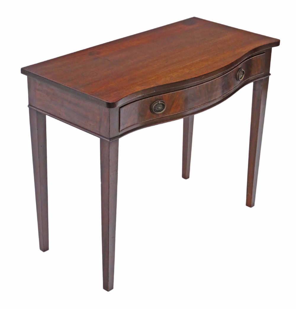 Serpentine mahogany desk View VI