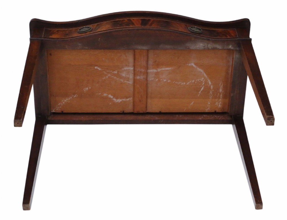 Serpentine mahogany desk View VII