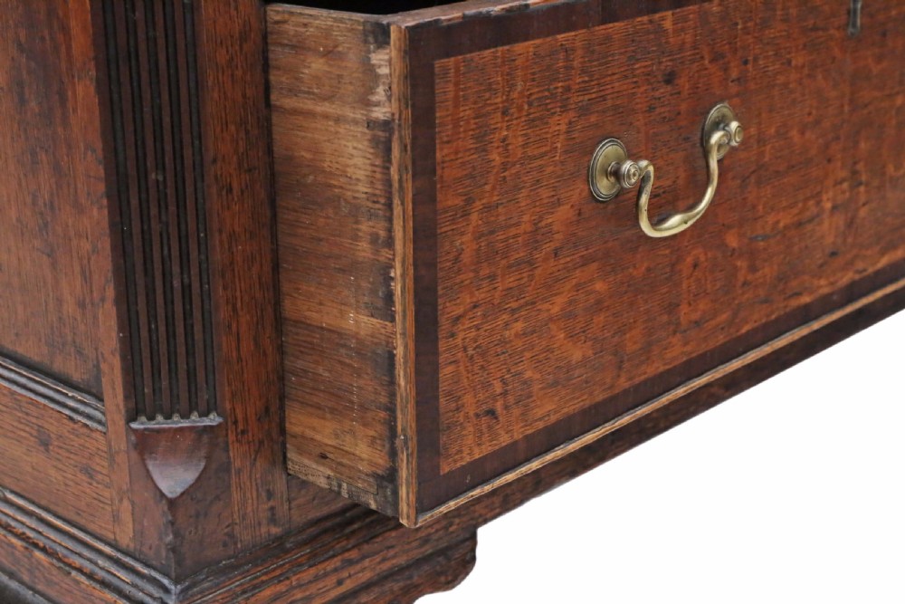 Georgian Lancashire oak coffer chest of drawers View IX