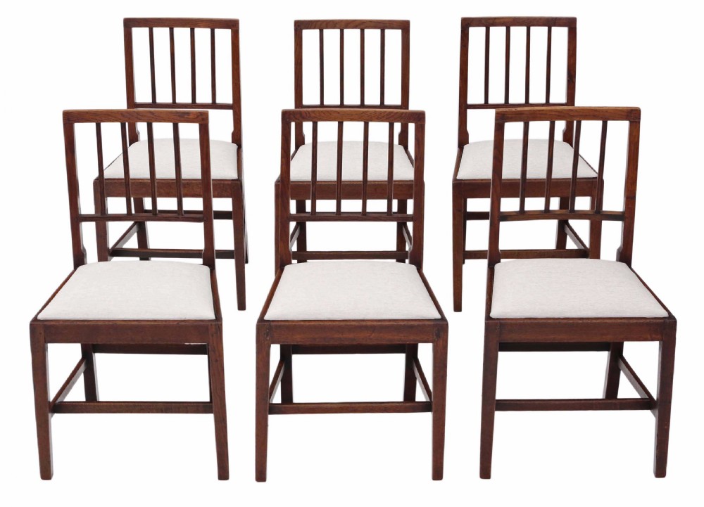 Set of 6 Victorian oak dining chairs