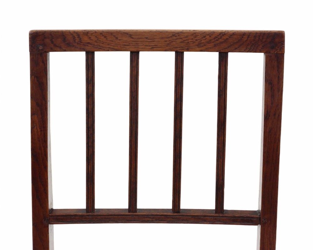 Set of 6 Victorian oak dining chairs View VI