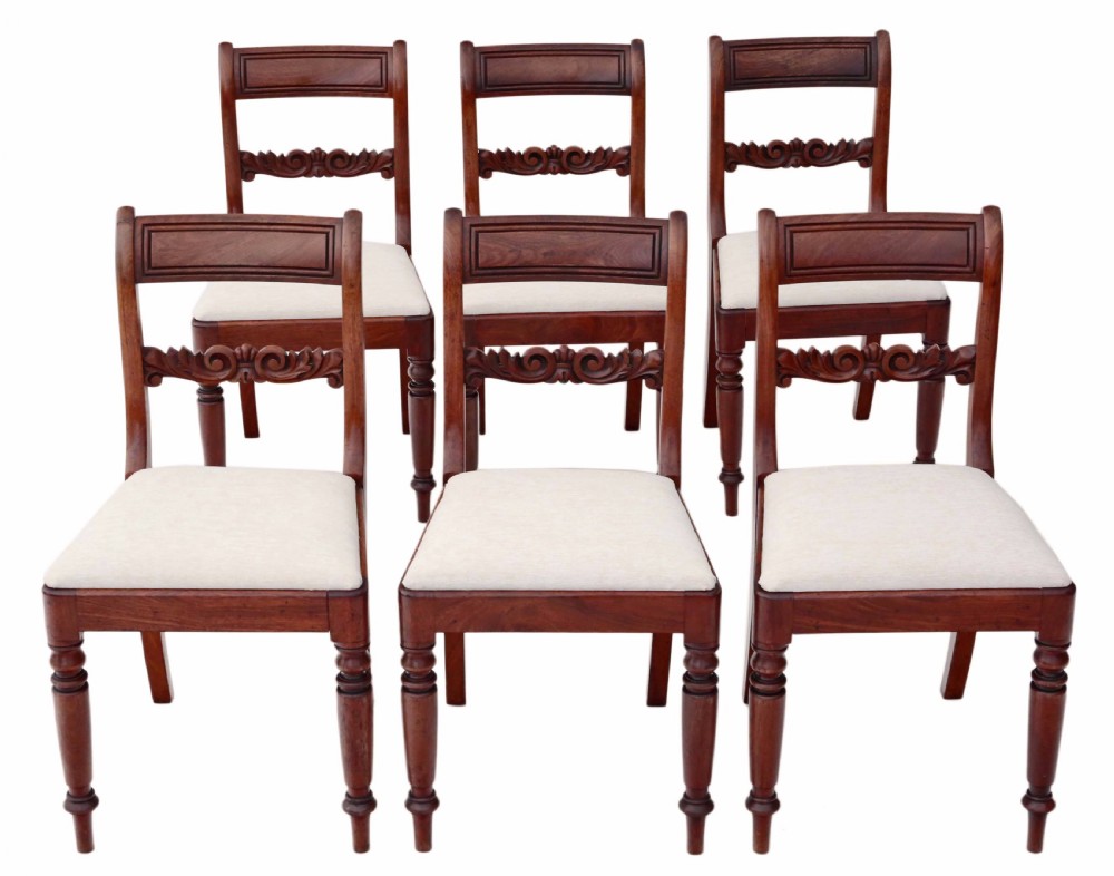Set of 6 Regency mahogany dining chairs