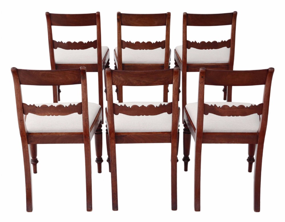Set of 6 Regency mahogany dining chairs View II