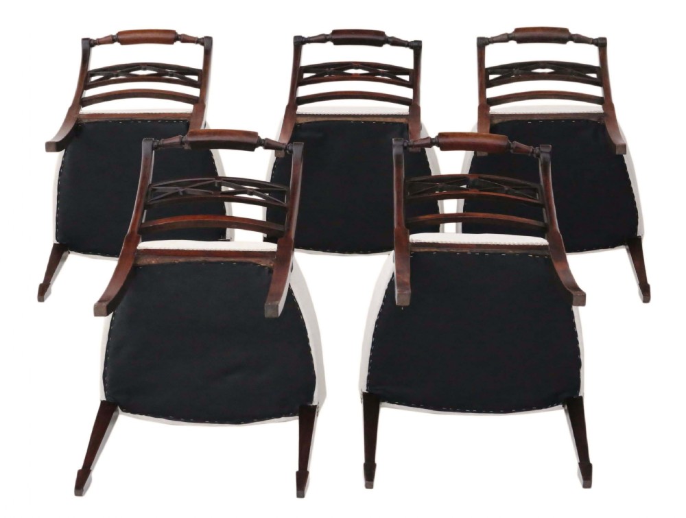 Set of 5 Regency mahogany dining chairs View III