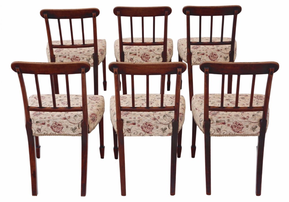 Set of 6 Victorian mahogany dining chairs View II