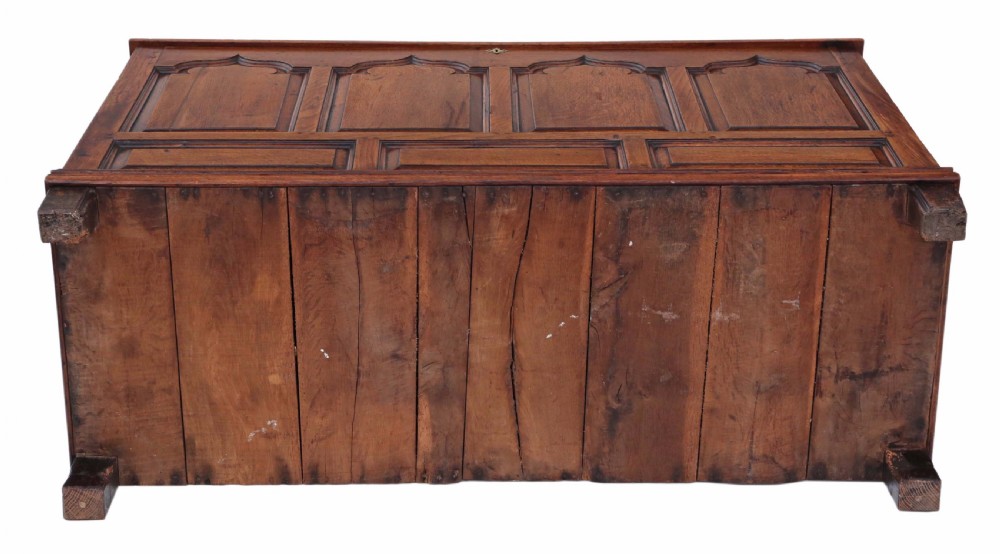 Georgian oak coffer or mule chest View X