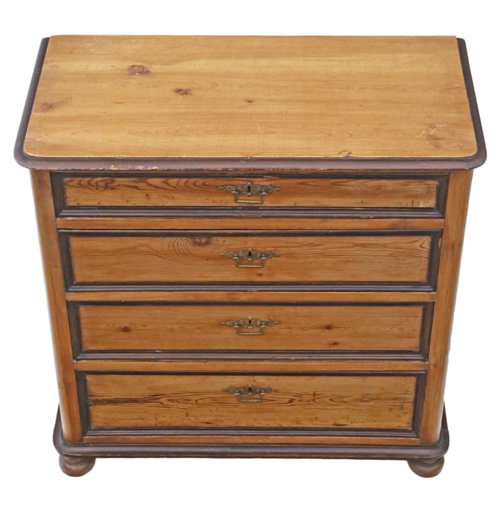 Victorian pine chest of drawers View III