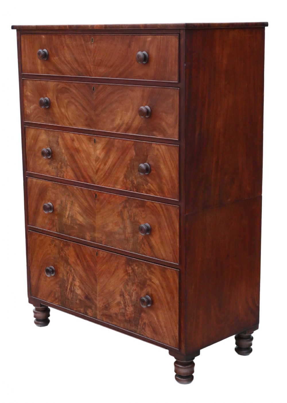 Regency mahogany tallboy chest of drawers View VI
