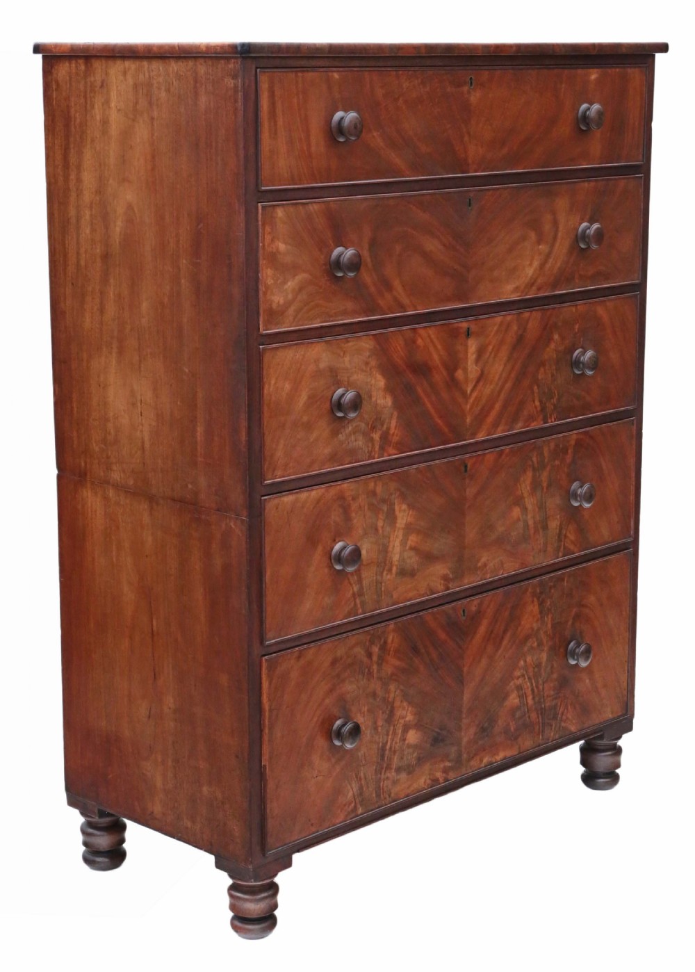 Regency mahogany tallboy chest of drawers View VII