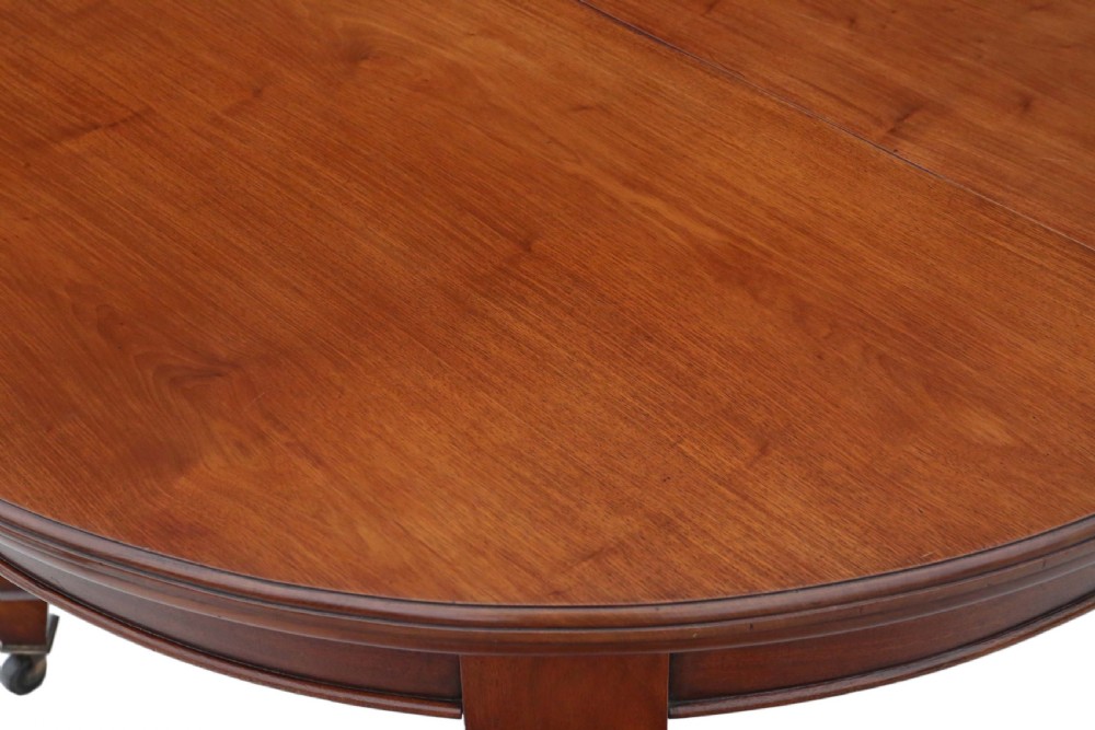 Victorian mahogany wind out extending D end dining table View IV