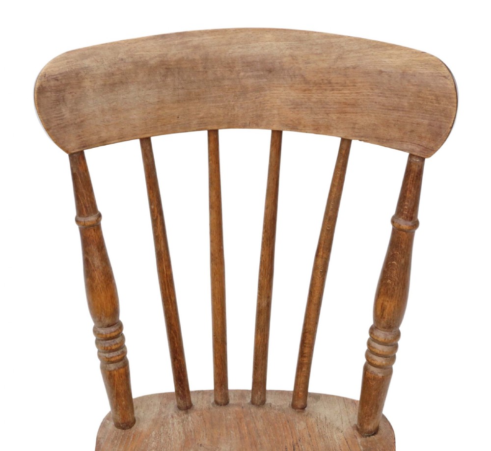 Set of 4 Victorian ash & elm dining chairs View VII